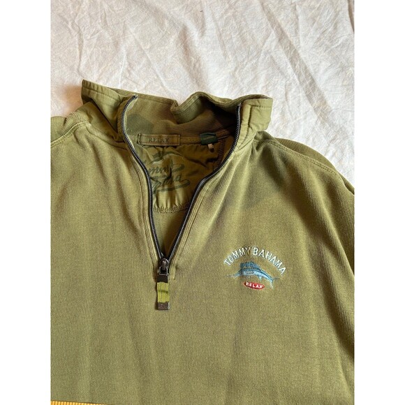 Tommy Bahama Quarter Zip Pullover Sweatshirt - Picture 3 of 8